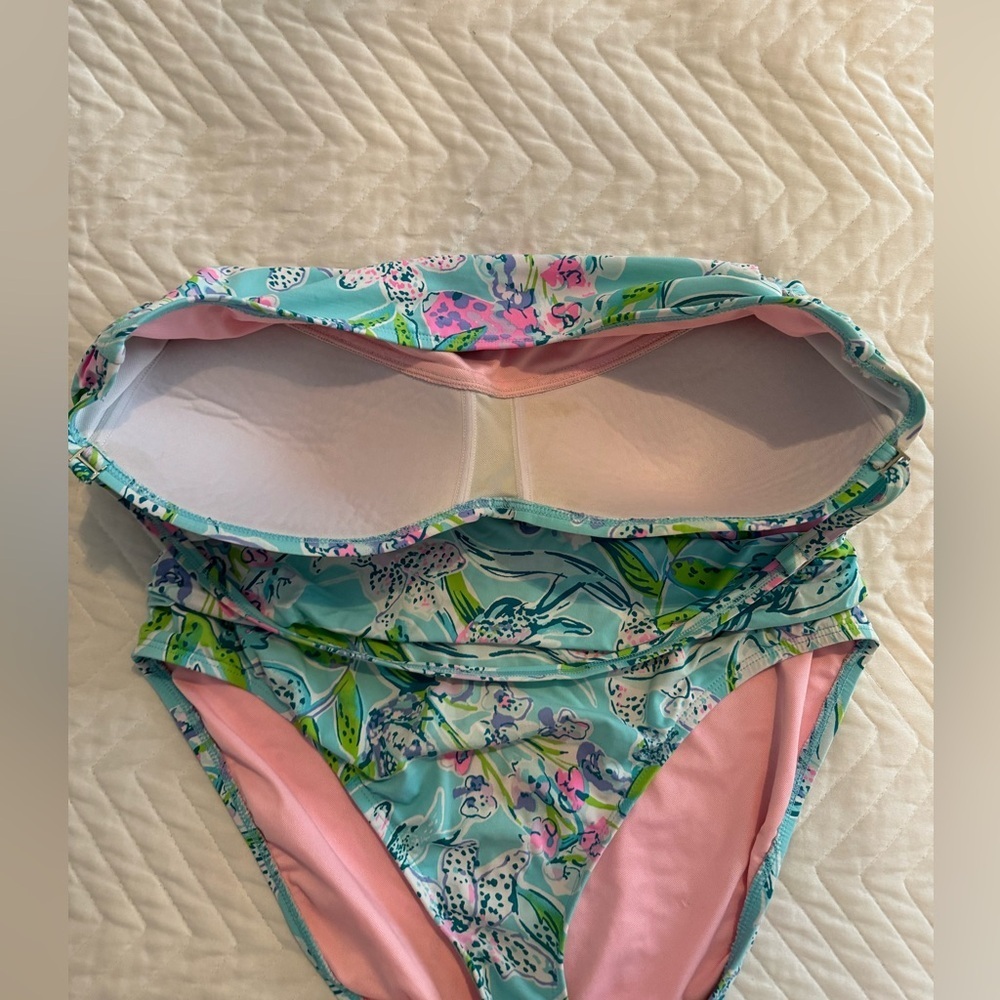 Lilly Pulitzer Flamenco One Piece Swimsuit Sway This Way Removable Strap 14 - Picture 7 of 13